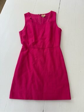 J. Crew Fuchsia Scallop-Neck Sleeveless Mini Dress